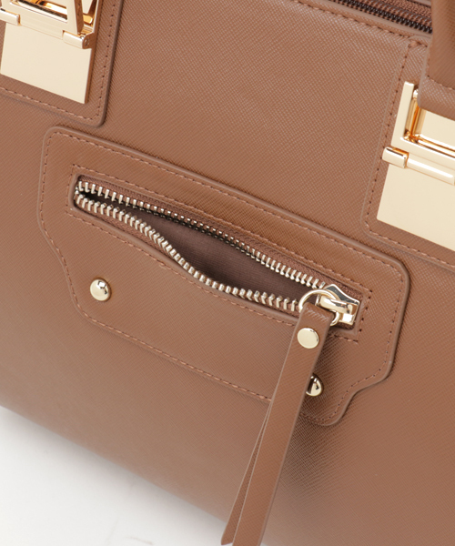 N.（N. Natural Beauty Basic）（エヌエヌナチュラルビューティーベーシック）の「メタルポイントバッグ（トートバッグ・レディース・ブラック/グレー系その他/ブラウン・ﾌﾘ-）」の7枚目の写真