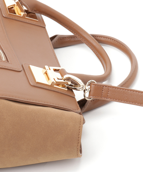 N.（N. Natural Beauty Basic）（エヌエヌナチュラルビューティーベーシック）の「メタルポイントバッグ（トートバッグ・レディース・ブラック/グレー系その他/ブラウン・ﾌﾘ-）」の9枚目の写真