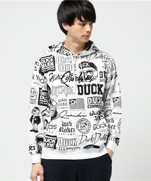 JEANS MATE（ジーンズメイト）の「【B ONE SOUL】DUCK総柄プルパーカー
