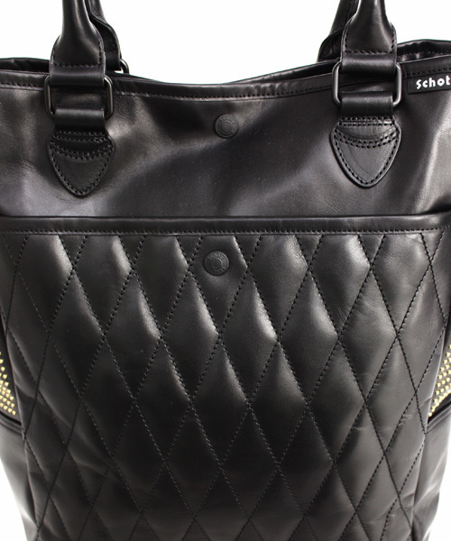schott(ショット)の「Schott/ショット/STUDS TOTE BAG/スタッズ トート バッグ(トートバッグ・メンズ・ブラック/ブラック系その他・FREE)」の5枚目の写真