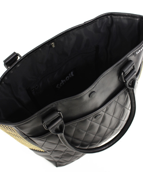 schott(ショット)の「Schott/ショット/STUDS TOTE BAG/スタッズ トート バッグ(トートバッグ・メンズ・ブラック/ブラック系その他・FREE)」の7枚目の写真