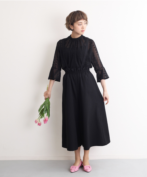 merlot plus（メルロープリュス）の「ライン刺繍シースルーブラウス2236（シャツ/ブラウス・レディース・ホワイト/ブラック/ライトブルー/イエロー・FREE）」の13枚目の写真