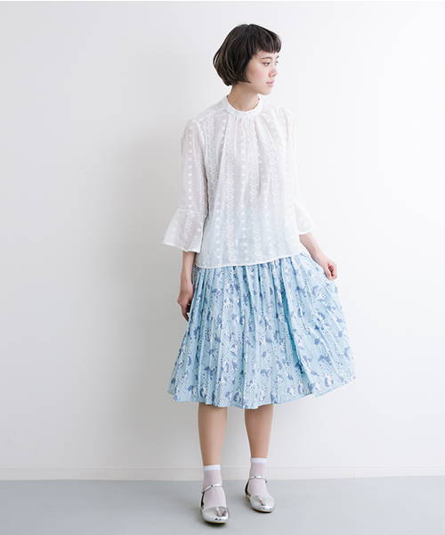 merlot plus（メルロープリュス）の「ライン刺繍シースルーブラウス2236（シャツ/ブラウス・レディース・ホワイト/ブラック/ライトブルー/イエロー・FREE）」の19枚目の写真