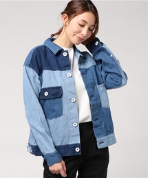 POU DOU DOU | デニムパッチビッグジージャン(デニムジャケット)