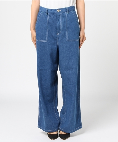 POU DOU DOU（プードゥドゥ）の「ペインターパンツ（デニムパンツ・レディース・ブルー系その他/インディゴブルー・3）」の12枚目の写真