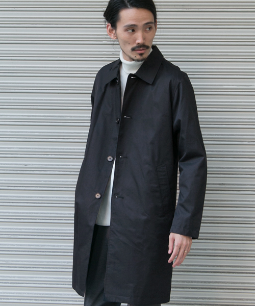 URBAN RESEARCH(アーバンリサーチ)の「サイロコットンツイル ステンカラーコート(ステンカラーコート・メンズ・カーキ/ベージュ/ネイビー・LARGE/MEDIUM)」の3枚目の写真