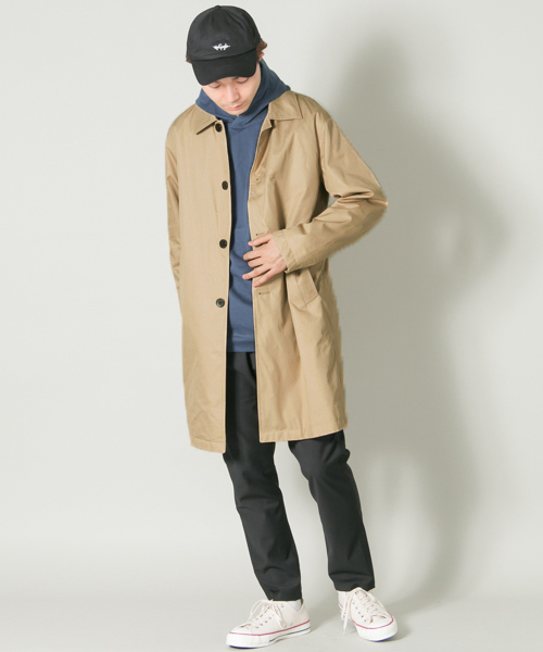 URBAN RESEARCH(アーバンリサーチ)の「サイロコットンツイル ステンカラーコート(ステンカラーコート・メンズ・カーキ/ベージュ/ネイビー・LARGE/MEDIUM)」の21枚目の写真