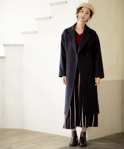 GLOBAL WORK（グローバルワーク）の「【抗菌・防臭】ウールベレー/762582（ハンチング/ベレー帽・レディース・グレー/パープル/ブラック/ワインレッド/ベージュ/ブルー/ダークグレー/イエロー・FREE）」の14枚目の写真