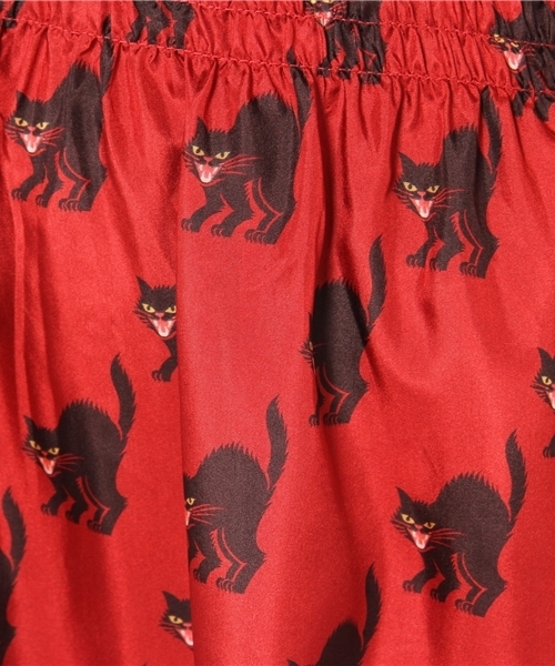 ★美品★ヒステリックグラマー♥️BLACK CATS FLOWER 総柄シアー❗ ☆美品☆ヒステリックグラマー♥️BLACK CATS FLOWER 総柄シアー