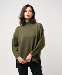 earth music&ecology | ・ハイネックワイドリブニットチュニック(ニット/セーター)