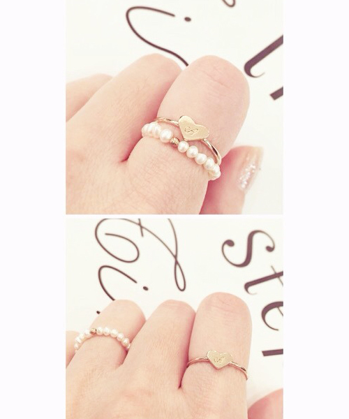 ROZY（ロージィー）の「イニシャルtwinリング（リング・レディース・M/N/K/H/T/R/S/Y/A/C/E・#11/#13/#9/#7）」の16枚目の写真