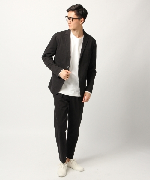 GLOBAL WORK（グローバルワーク）の「【セットアップ可】チノテーラードジャケット/779893（テーラードジャケット・メンズ・ベージュ/ブラック・LARGE/MEDIUM/SMALL）」の2枚目の写真