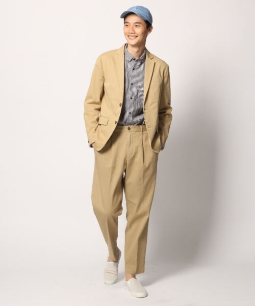 GLOBAL WORK（グローバルワーク）の「【セットアップ可】チノテーラードジャケット/779893（テーラードジャケット・メンズ・ベージュ/ブラック・LARGE/MEDIUM/SMALL）」の6枚目の写真