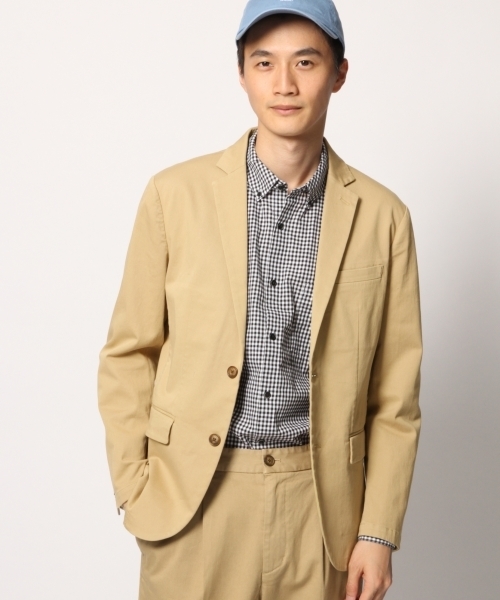 GLOBAL WORK（グローバルワーク）の「【セットアップ可】チノテーラードジャケット/779893（テーラードジャケット・メンズ・ベージュ/ブラック・LARGE/MEDIUM/SMALL）」の8枚目の写真