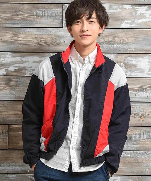 MinoriTY（マイノリティ）の「カラーブロックジップアップナイロンブルゾン（ナイロンジャケット・メンズ・ブルー/グリーン/ブラック/レッド・L/M）」の4枚目の写真