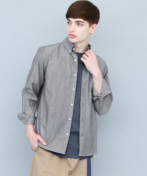 EMMA CLOTHES（エマクローズ）の「ストレッチオックスボタンダウンL/Sシャツ（シャツ/ブラウス・メンズ・ピンク/サックスブルー/グレー/ネイビー/ブラック/ホワイト・XL/S/M/L）」の4枚目の写真