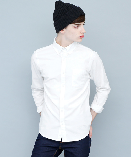 EMMA CLOTHES（エマクローズ）の「ストレッチオックスボタンダウンL/Sシャツ（シャツ/ブラウス・メンズ・ピンク/サックスブルー/グレー/ネイビー/ブラック/ホワイト・XL/S/M/L）」の2枚目の写真