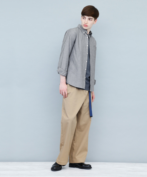 EMMA CLOTHES（エマクローズ）の「ストレッチオックスボタンダウンL/Sシャツ（シャツ/ブラウス・メンズ・ピンク/サックスブルー/グレー/ネイビー/ブラック/ホワイト・XL/S/M/L）」の11枚目の写真