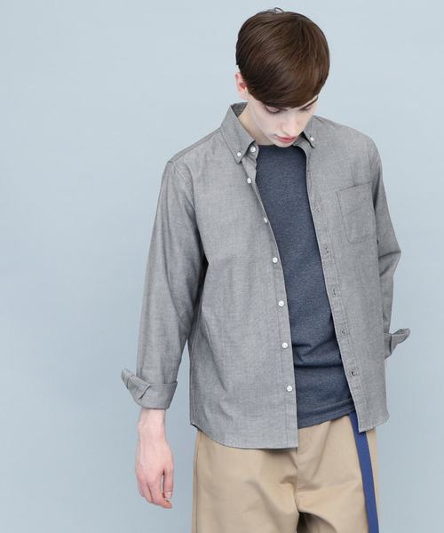 EMMA CLOTHES（エマクローズ）の「ストレッチオックスボタンダウンL/Sシャツ（シャツ/ブラウス・メンズ・ピンク/サックスブルー/グレー/ネイビー/ブラック/ホワイト・XL/S/M/L）」の12枚目の写真