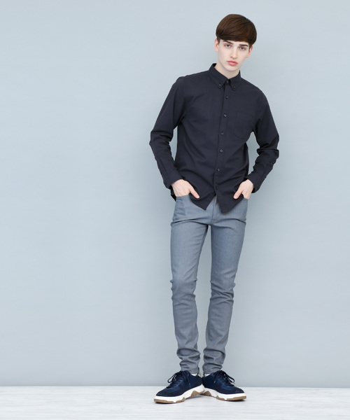 EMMA CLOTHES（エマクローズ）の「ストレッチオックスボタンダウンL/Sシャツ（シャツ/ブラウス・メンズ・ピンク/サックスブルー/グレー/ネイビー/ブラック/ホワイト・XL/S/M/L）」の14枚目の写真