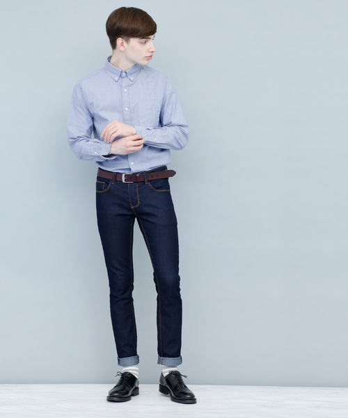 EMMA CLOTHES（エマクローズ）の「ストレッチオックスボタンダウンL/Sシャツ（シャツ/ブラウス・メンズ・ピンク/サックスブルー/グレー/ネイビー/ブラック/ホワイト・XL/S/M/L）」の15枚目の写真