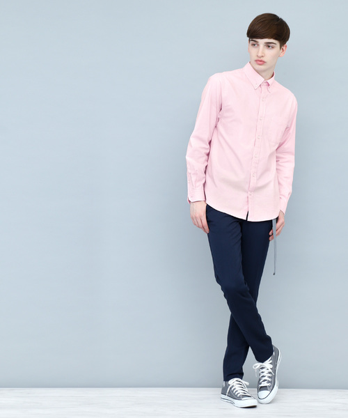 EMMA CLOTHES（エマクローズ）の「ストレッチオックスボタンダウンL/Sシャツ（シャツ/ブラウス・メンズ・ピンク/サックスブルー/グレー/ネイビー/ブラック/ホワイト・XL/S/M/L）」の17枚目の写真