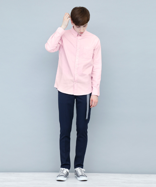 EMMA CLOTHES（エマクローズ）の「ストレッチオックスボタンダウンL/Sシャツ（シャツ/ブラウス・メンズ・ピンク/サックスブルー/グレー/ネイビー/ブラック/ホワイト・XL/S/M/L）」の18枚目の写真