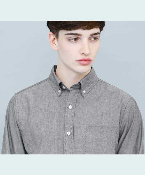 EMMA CLOTHES（エマクローズ）の「ストレッチオックスボタンダウンL/Sシャツ（シャツ/ブラウス・メンズ・ピンク/サックスブルー/グレー/ネイビー/ブラック/ホワイト・XL/S/M/L）」の22枚目の写真