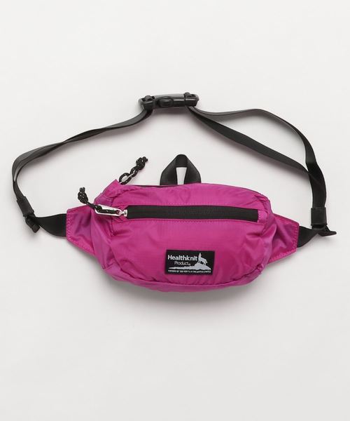 Healthknit（ヘルスニット）の「WEGO/Healthknitパッカブルボディバッグ（ボディバッグ/ウエストポーチ・メンズ・レッド/ピンク/パープル/ホワイト/グレー/ブラック・FREE）」の5枚目の写真
