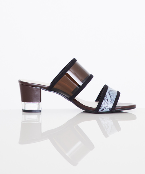 STUDIOUS（ステュディオス）の「クリアヒールコンビサンダル（サンダル・レディース・ブラック/ベージュ/マルチ・0/1/2）」の3枚目の写真