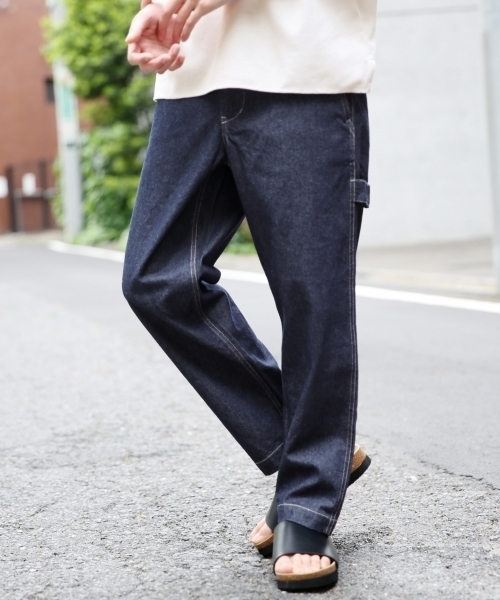 GLOBAL WORK(グローバルワーク)の「ペインターデニムパンツ/796381(デニムパンツ・メンズ・その他/ネイビー/ブルー・LARGE/SMALL/MEDIUM)」の2枚目の写真