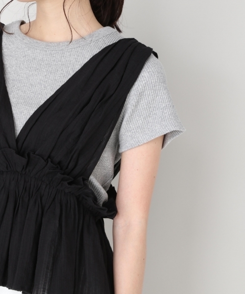 LOWRYS FARM（ローリーズファーム）の「ストライプレースキャミ　802045（キャミソール・レディース・ホワイト/ブラック・FREE）」の10枚目の写真