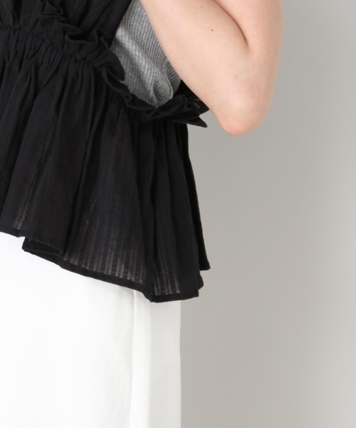 LOWRYS FARM（ローリーズファーム）の「ストライプレースキャミ　802045（キャミソール・レディース・ホワイト/ブラック・FREE）」の11枚目の写真