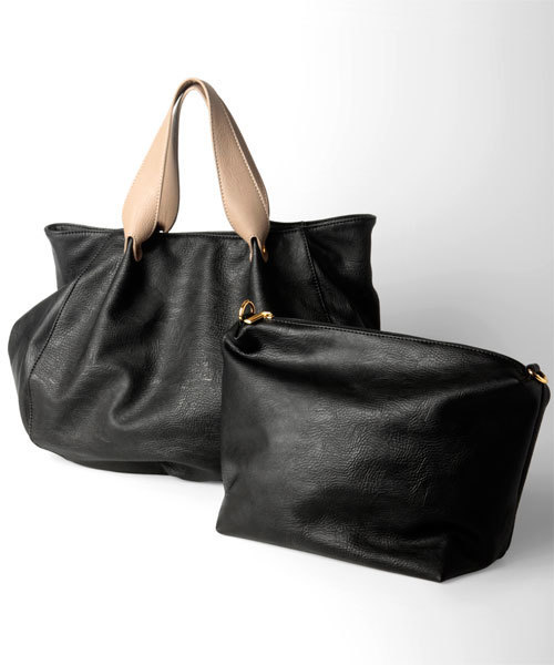 NANO universe(ナノユニバース)の「NU/ポーチ付 mini TOTE BAG(トートバッグ・レディース・ブラック/ダークブラウン/ベージュ/グレイッシュベージュ・FREE)」の9枚目の写真