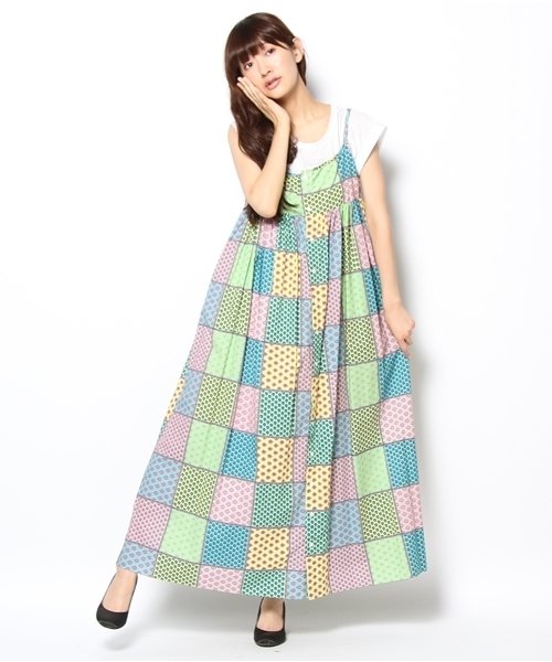 green label relaxing(グリーンレーベルリラクシング)の「GC lesOLIVADES キャミワンピース(ワンピース・レディース・コバルトブルー/その他1・フリー)」の1枚目の写真