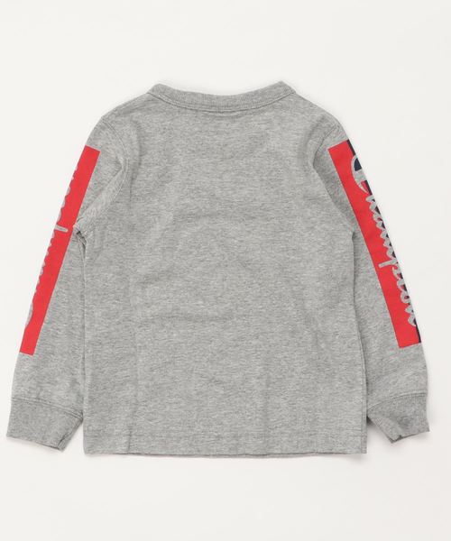 Champion（チャンピオン）の「【Champion】袖ロゴロンT（Tシャツ/カットソー・キッズ・ブラック/グレー・140/110/120/100/130）」の3枚目の写真