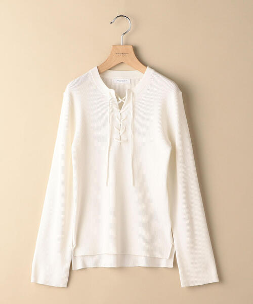 BEAUTY&YOUTH UNITED ARROWS（ビューティーアンドユースユナイテッドアローズ）の「BY リブレースアッププルオーバー ◆（ニット/セーター・レディース・オレンジ系その他/オフホワイト/ダークブラウン・FREE）」の6枚目の写真