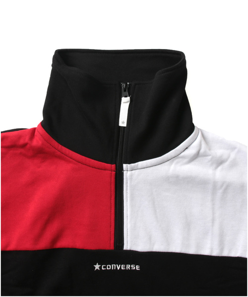 CONVERSE(コンバース)の「CONVERSE 裏毛 切替 リブ ハーフZIP スウェット(スウェット・メンズ・ホワイト/ホワイト系その他/ブラック/ネイビー・M/L/XL)」の13枚目の写真
