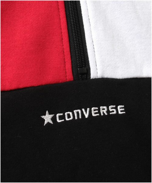 CONVERSE(コンバース)の「CONVERSE 裏毛 切替 リブ ハーフZIP スウェット(スウェット・メンズ・ホワイト/ホワイト系その他/ブラック/ネイビー・M/L/XL)」の14枚目の写真