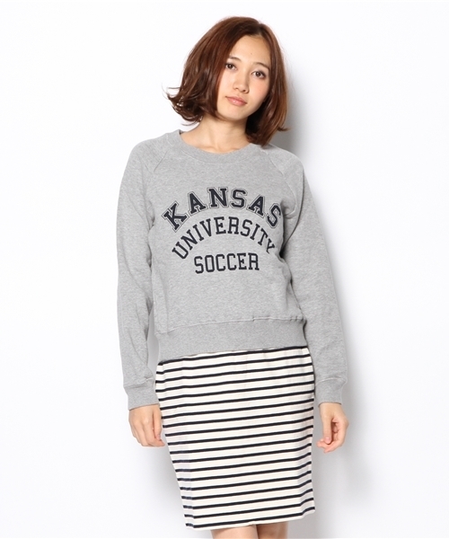 Another Edition（アナザーエディション）の「AE[A]ロゴSWEAT×BOR SK（ワンピース・レディース・グレー/ワインレッド/ネイビー・フリー）」の15枚目の写真