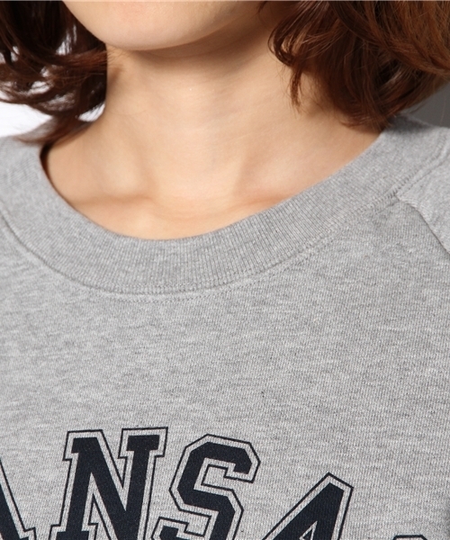 Another Edition（アナザーエディション）の「AE[A]ロゴSWEAT×BOR SK（ワンピース・レディース・グレー/ワインレッド/ネイビー・フリー）」の9枚目の写真