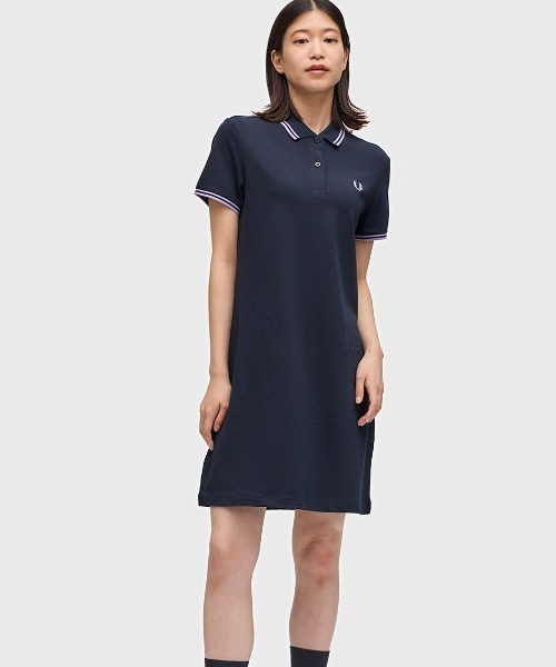 【セール】Twin Tipped Pique Dress（ワンピース）｜FRED PERRY（フレッドペリー）
