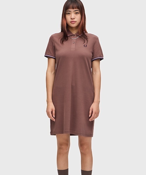 【セール】Twin Tipped Pique Dress（ワンピース）｜FRED PERRY（フレッドペリー）