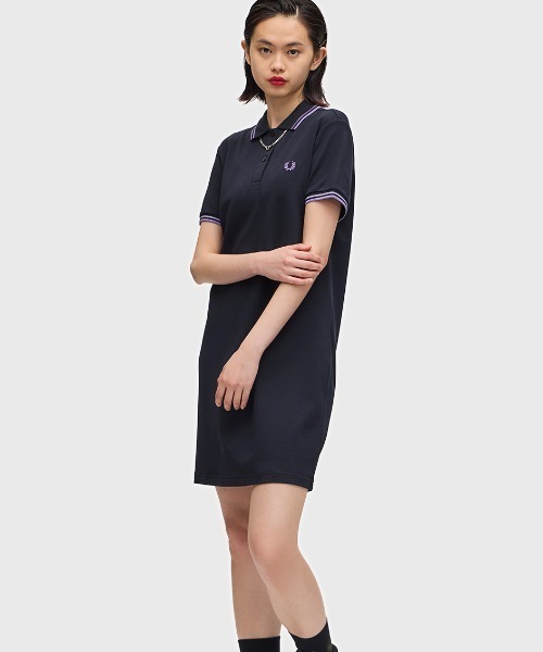 【セール】Twin Tipped Pique Dress（ワンピース）｜FRED PERRY（フレッドペリー）