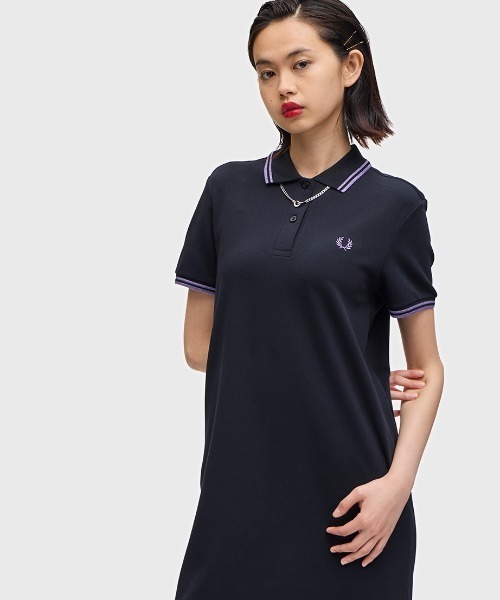 【セール】Twin Tipped Pique Dress（ワンピース）｜FRED PERRY（フレッドペリー）