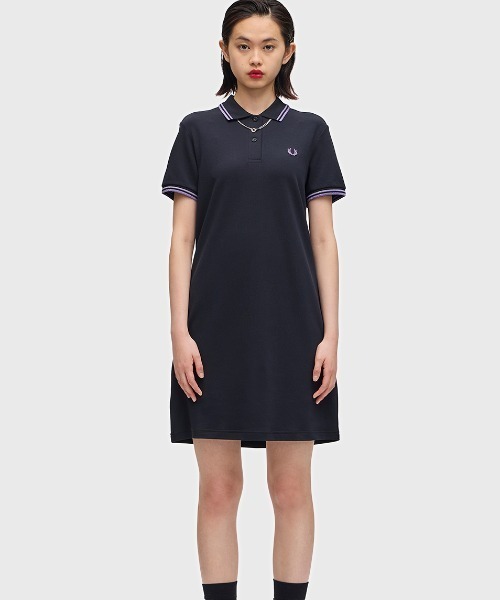 【セール】Twin Tipped Pique Dress（ワンピース）｜FRED PERRY（フレッドペリー）