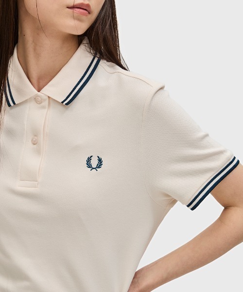 fred perry ドット　水玉　ポロシャツ　ワンピース　オーバーサイズシャツ jkt-12468_001.jpg