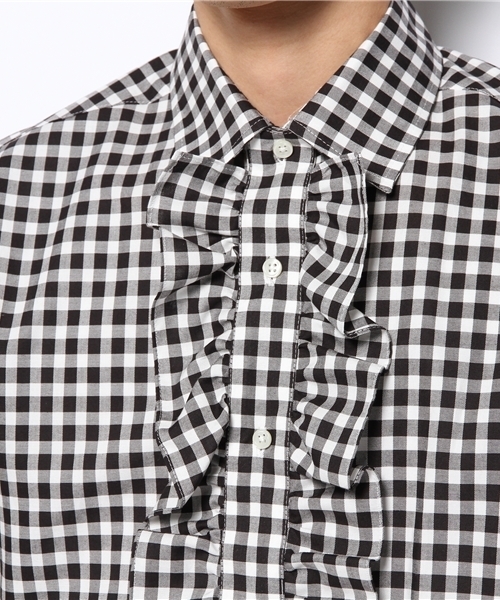 603（ロクマルサン）の「603 ギンガムフリルシャツ（シャツ/ブラウス・メンズ・ブラック/オレンジ・40/42）」の6枚目の写真