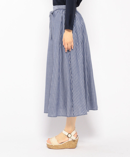 Petit Honfleur(プチオンフルール)の「◇カタログ掲載◇ストライプスカート(スカート・レディース・ブルー/グリーン/ネイビー・M size/L size)」の20枚目の写真