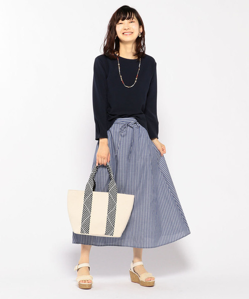 Petit Honfleur(プチオンフルール)の「◇カタログ掲載◇ストライプスカート(スカート・レディース・ブルー/グリーン/ネイビー・M size/L size)」の14枚目の写真